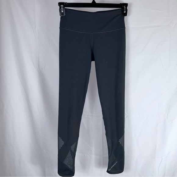 Victoria’s Secret Leggings Knockout Mesh Scalloped Edged Ankle Sports Leggings - Picture 5 of 13